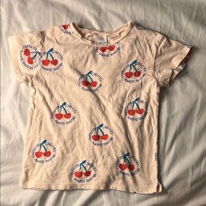 Zara Kids (4-5yrs)Cream Tee with Cherry Print